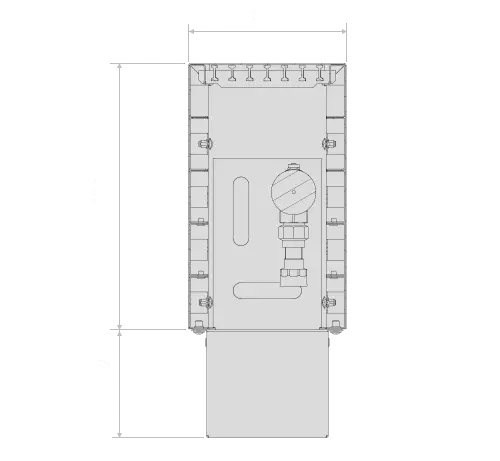 Floor mounted convector VKF 250 150 6PR