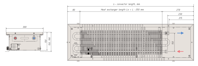 Trench heater with fan VCV 150 300 view